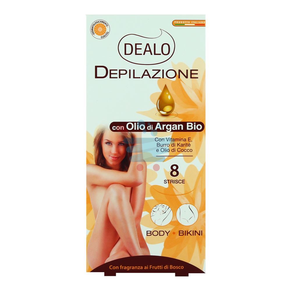 Dealo Strisce Depilatorie x8pz Corpo & Bikini Olio Di Argan