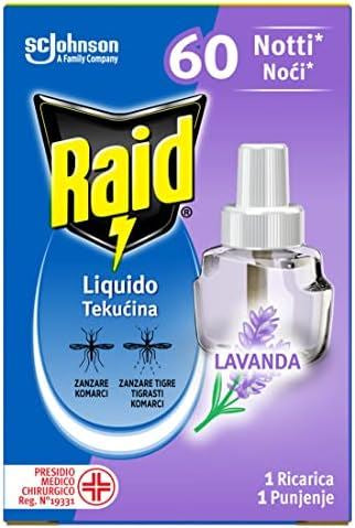 Raid Insetticida Liquido Ricarica 60 Notti Lavanda