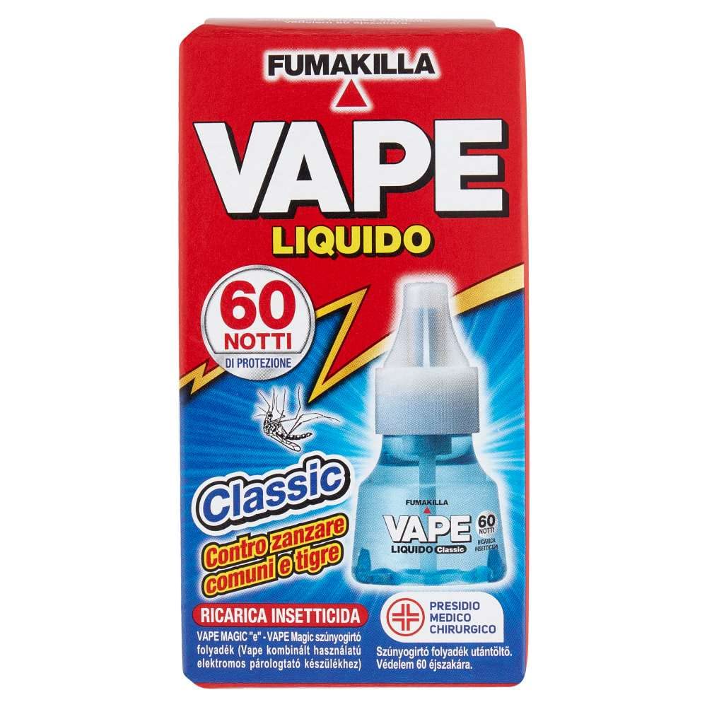 Vape Insetticida Liquido Ricarica 60 Notti Classica