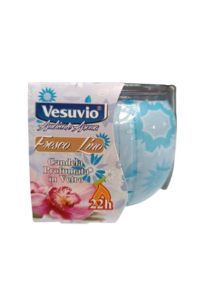 Vesuvio Candela Profumata In Vetro 22H Fresco Lino