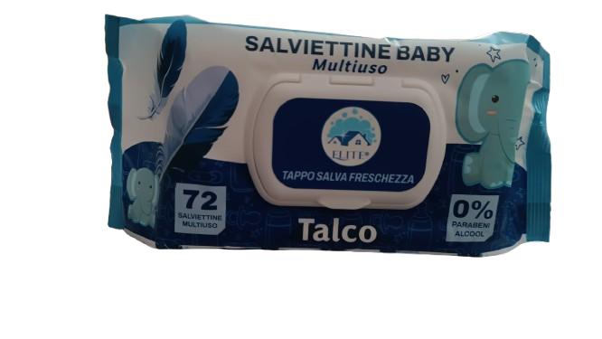 Elitè Salviettine x 72pz Con Tappo Talco