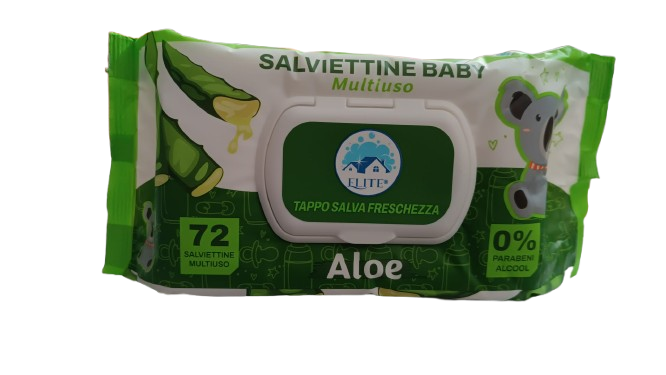 Elitè Salviettine x 72pz Con Tappo Aloe Vera