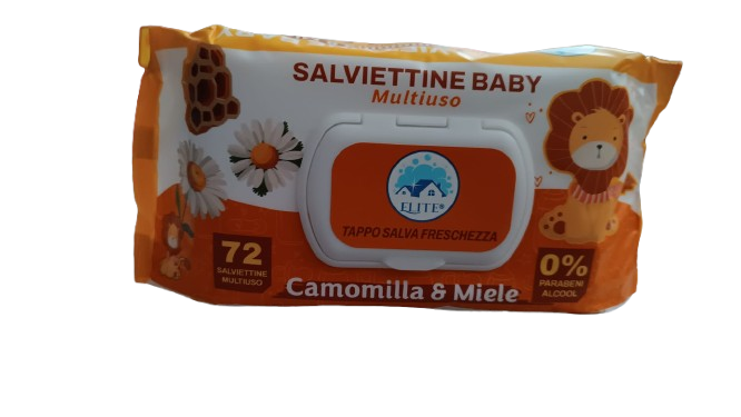 ElitèSalviettine x 72pz Con Tappo Camomilla & Miele