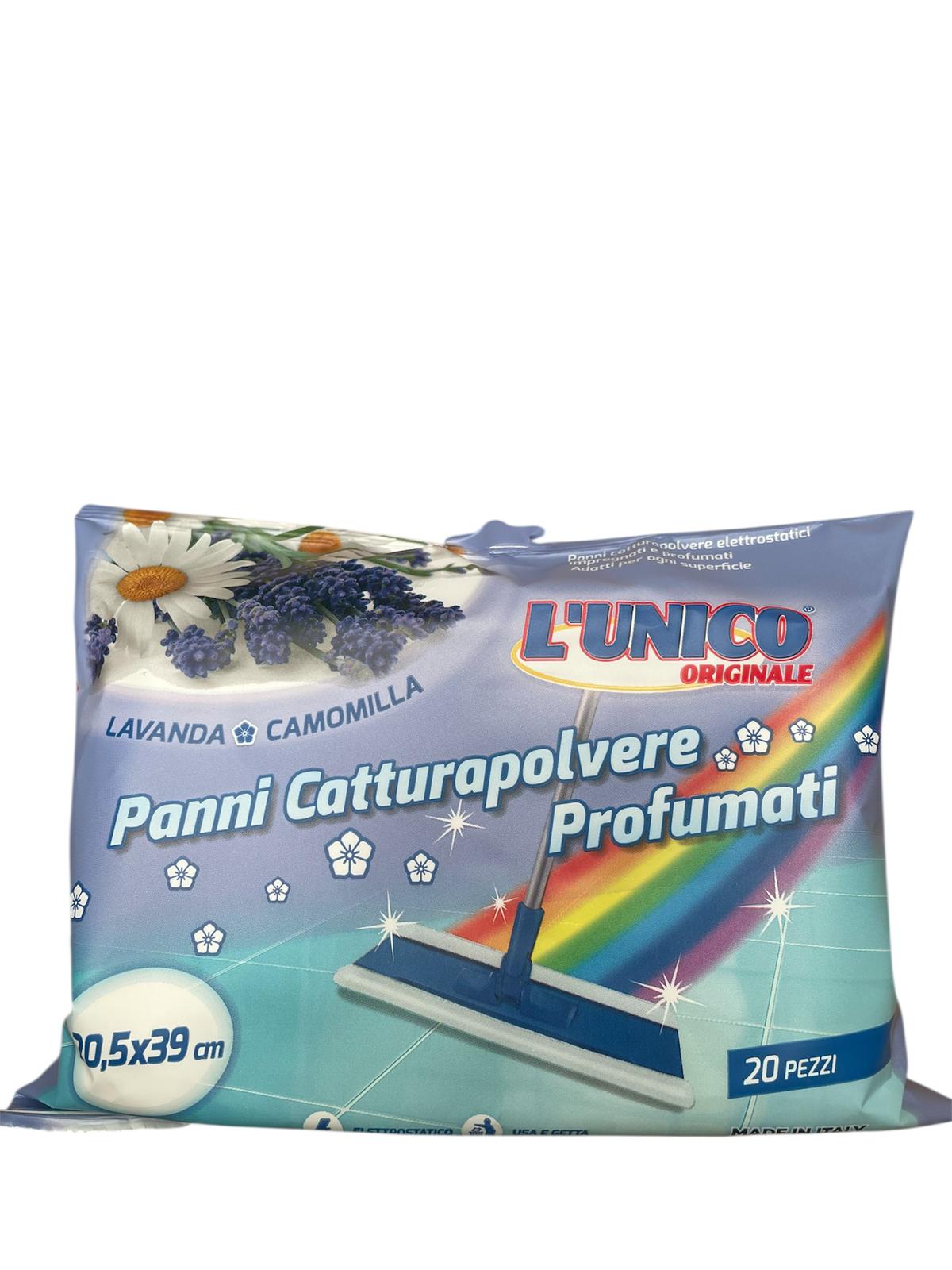 L'unico Panno profumato catturapolvere 20pz Lavanda e Camomilla
