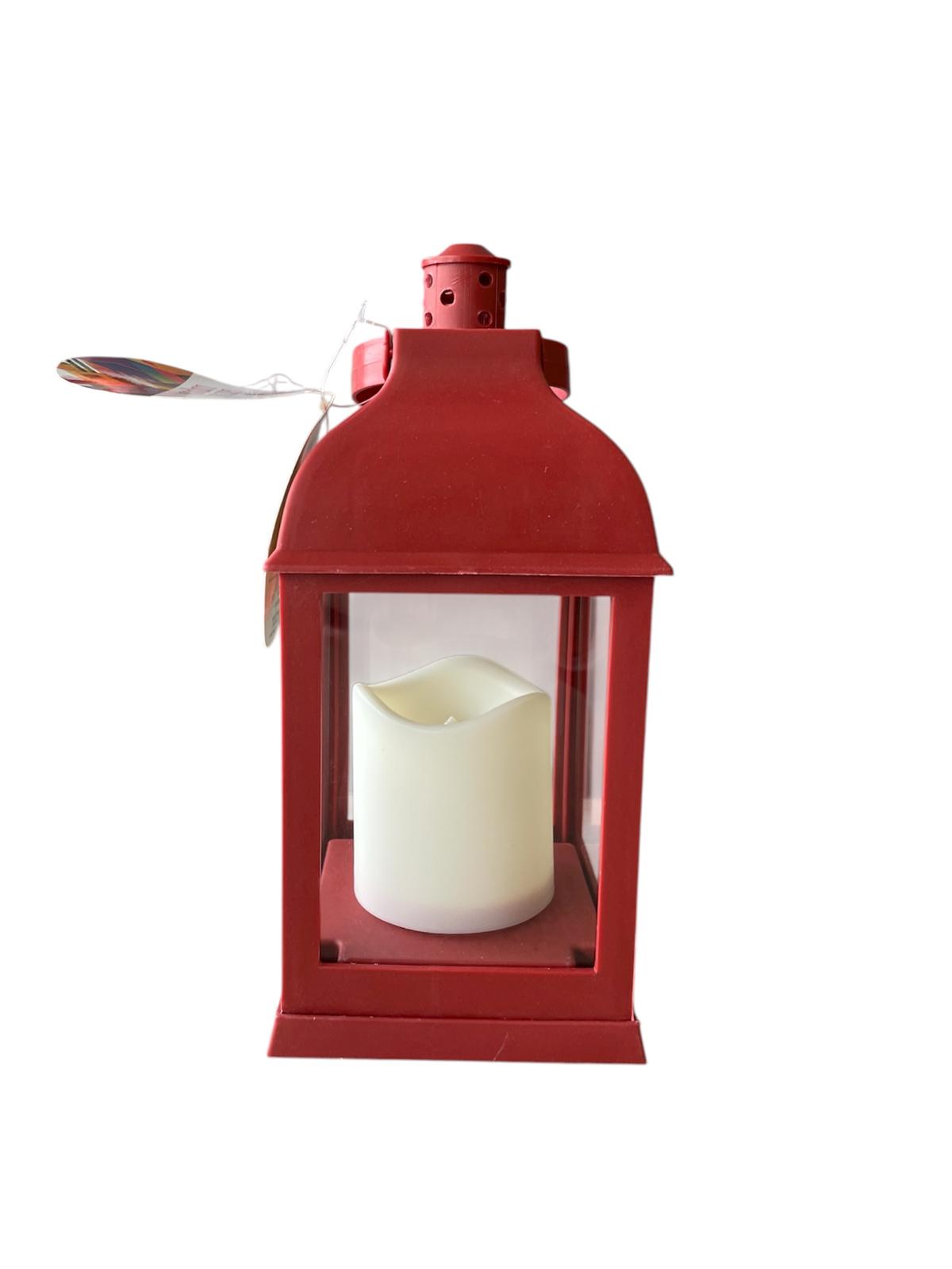 Dealo Lanterna natalizia 22,5 cm Rossa