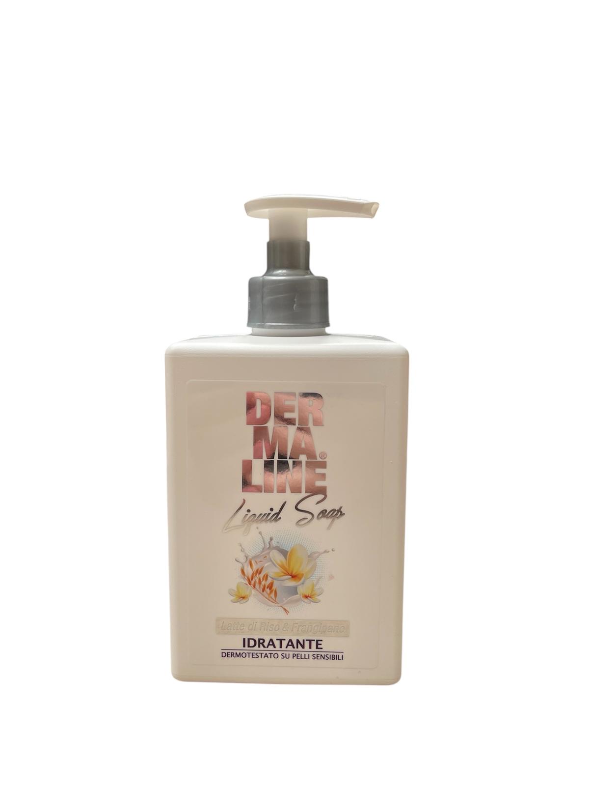 Dermaline sapone per mani 500ml Latte di riso e frangipane