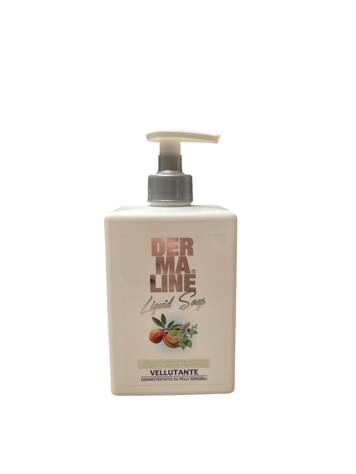 Dermaline sapone mani 500ml olio di argan e patchouli