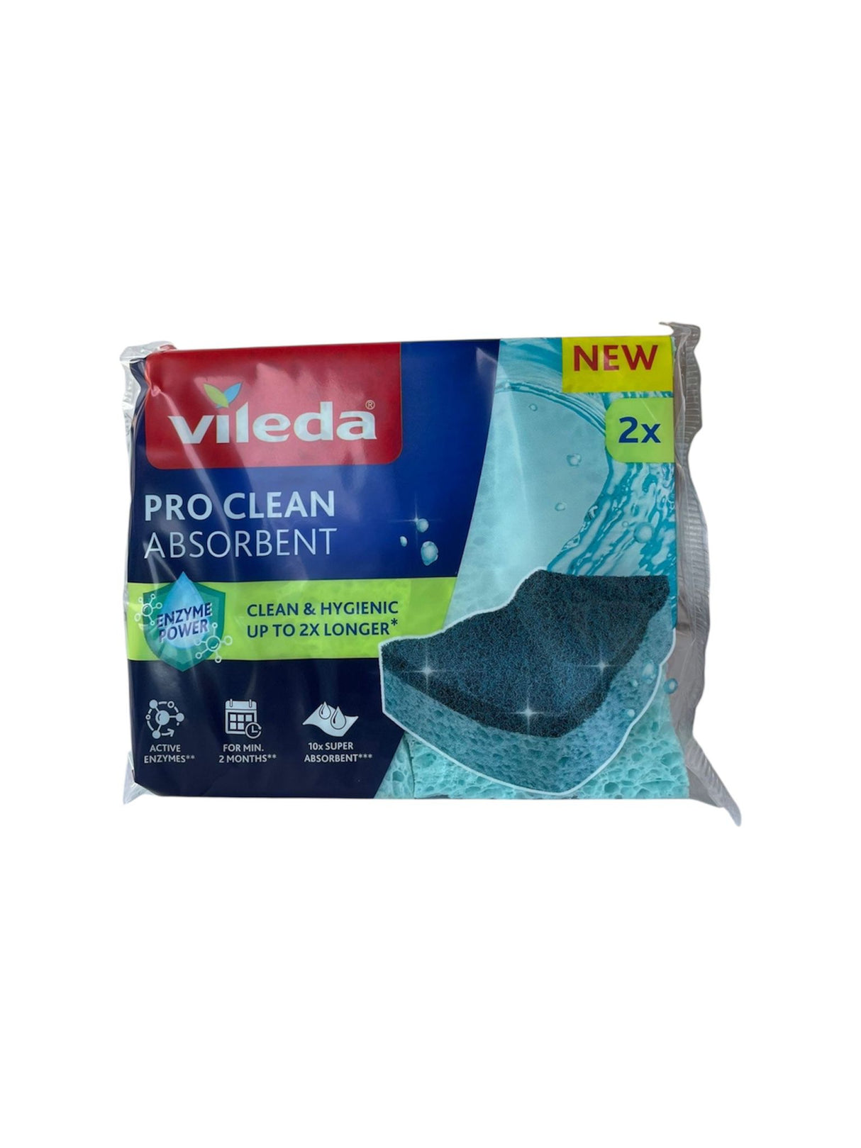 Vileda spugna piatti 2pz pro clean absorbent