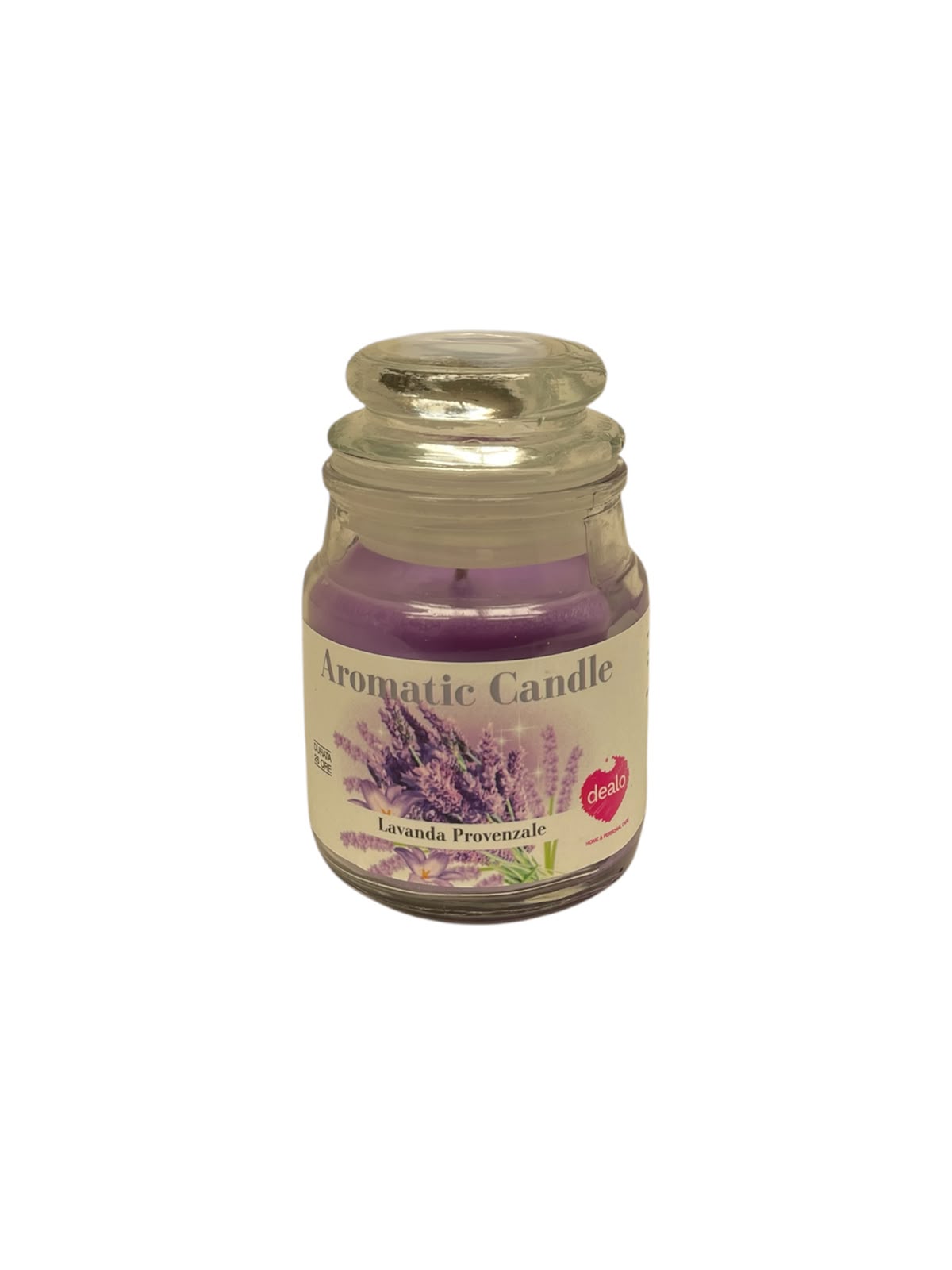Dealo candela profumata in vetro 26H lavanda provenzale