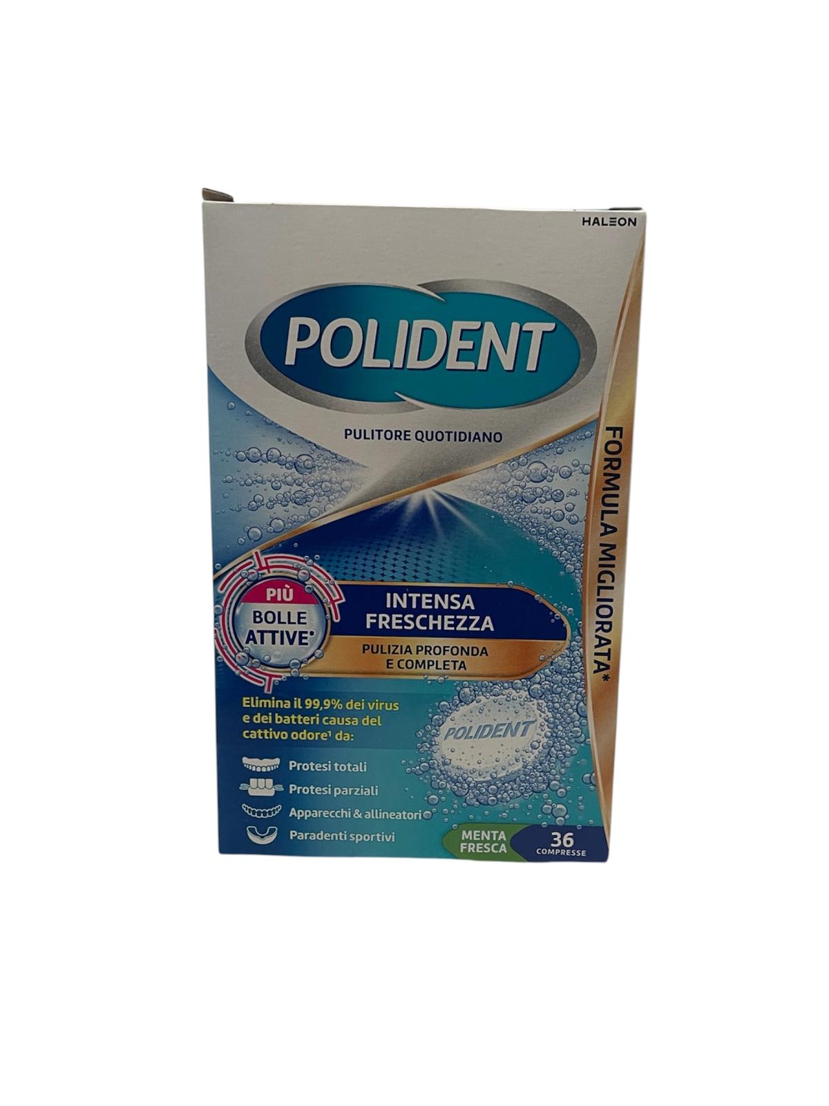 Polident compresse x36 pezzi, freschezza intensa