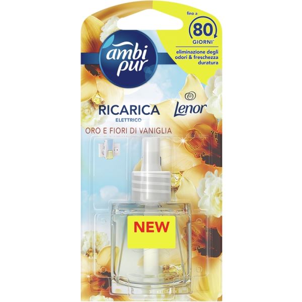 Ambipur Elettrico Ricarica 20ml Oro&Fiori Di Vaniglia