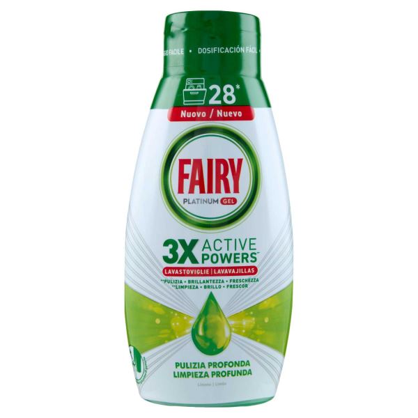 Fairy Platinum Gel Lavastoviglie Pulizia Profonda 504ml 28 Lavaggi
