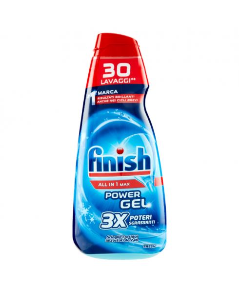 Finish Power Gel Lavastoviglie Max Power 30 Lavaggi Fresh 600ml