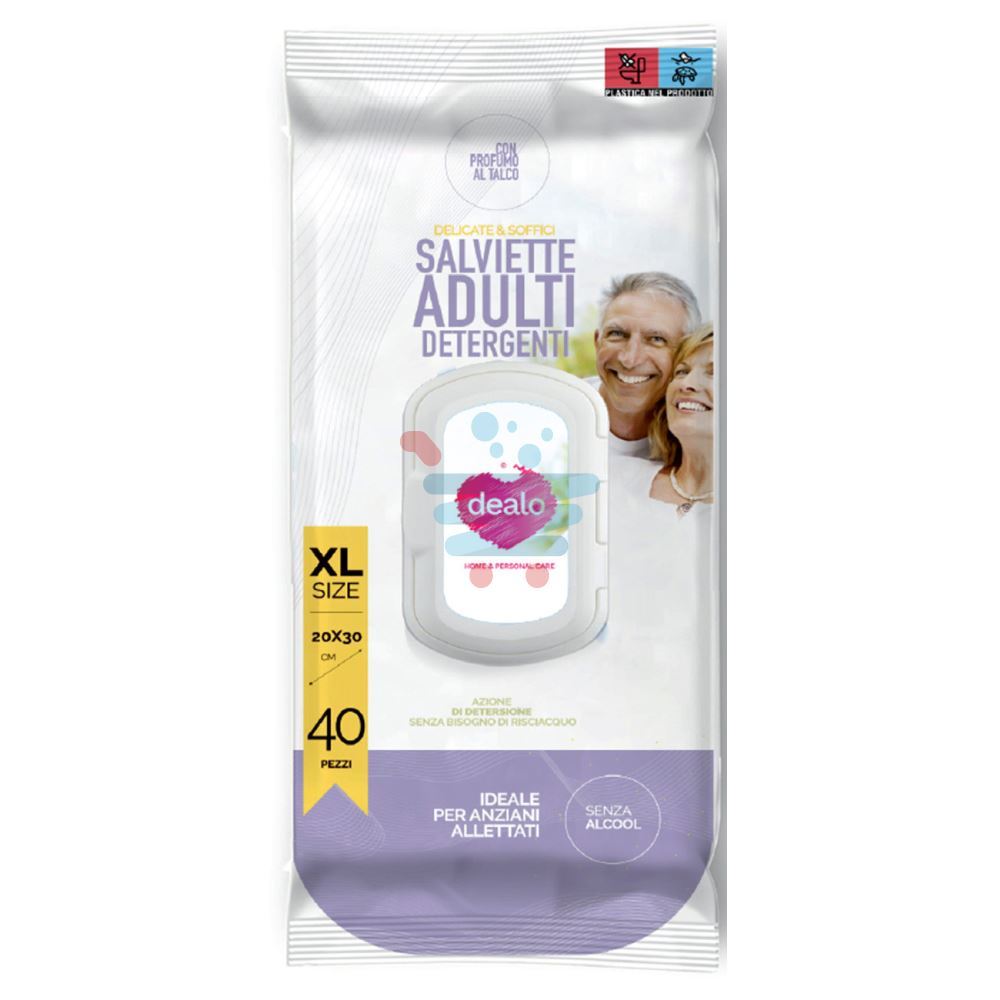 Dealo Salviettine Per Persone Adulte Allettate x40pz Maxi