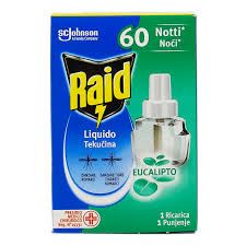 Raid Insetticida Liquido Ricarica 60 Notti Eucalipto