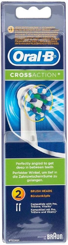 Oral B Ricambi Elettrici x2 Testine Cross Action