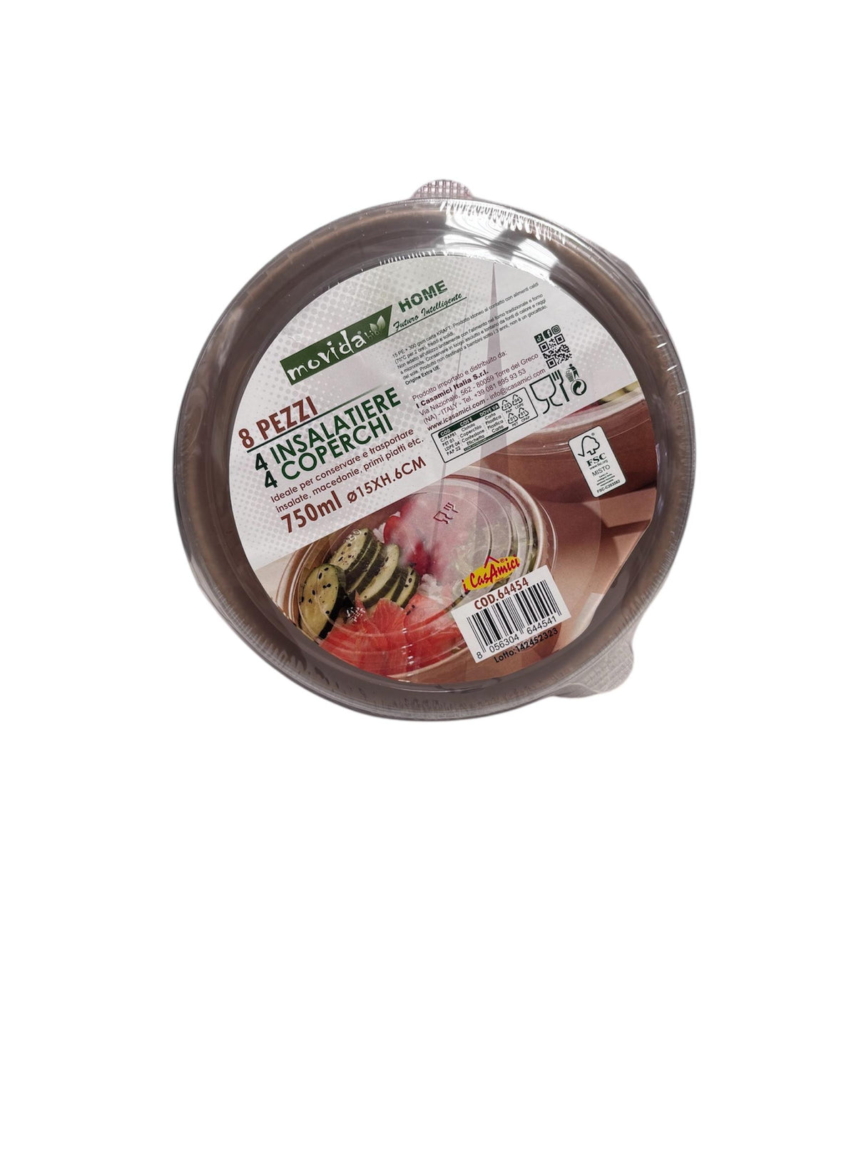 Movida Pokè 8pz 4Insalatiere e 4coperchi 750ml