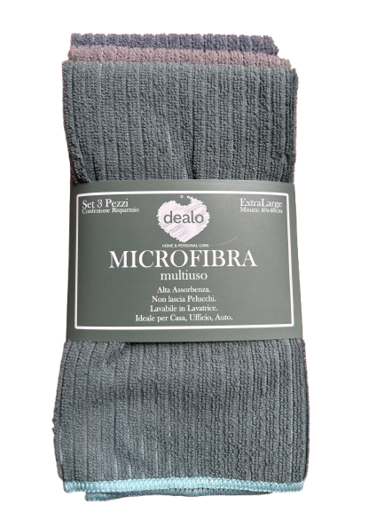 Dealo Set 3 Panni Microfibra 40x48