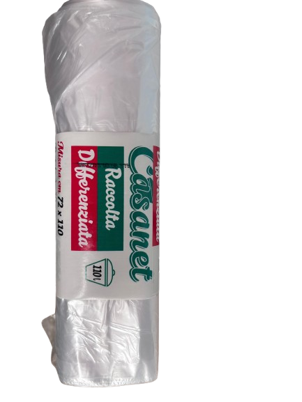 Casanet Raccolta Differenziata 110L Trasparente 72 x 110 Rotolo 10 pz