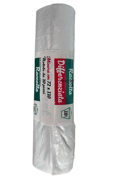 Casanet Raccolta Differenziata 110L Bianco 72 x 110 Rotolo 10 pz