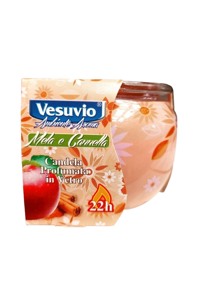 Vesuvio Candela Profumata In Vetro 22H Mela&Cannella