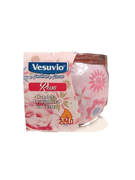 Vesuvio Candela Profumata In Vetro 22H Rosa