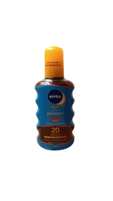 Nivea Sun Olio Solare Abbronzante Spray Protect&Bronze 200ml FP20 Media