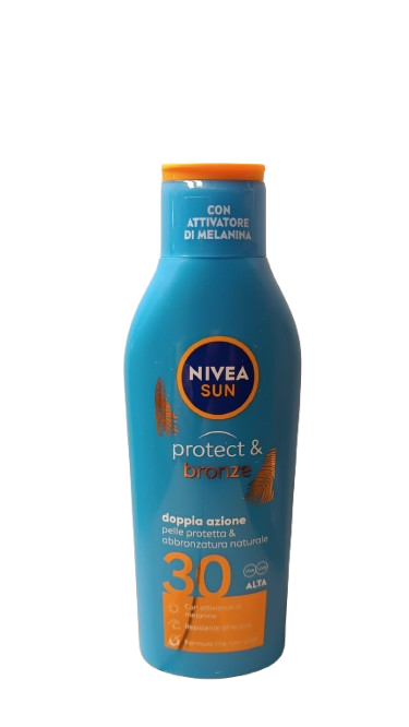 Nivea Sun Latte Solare Protect&Bronze 200ml FP30 Alta