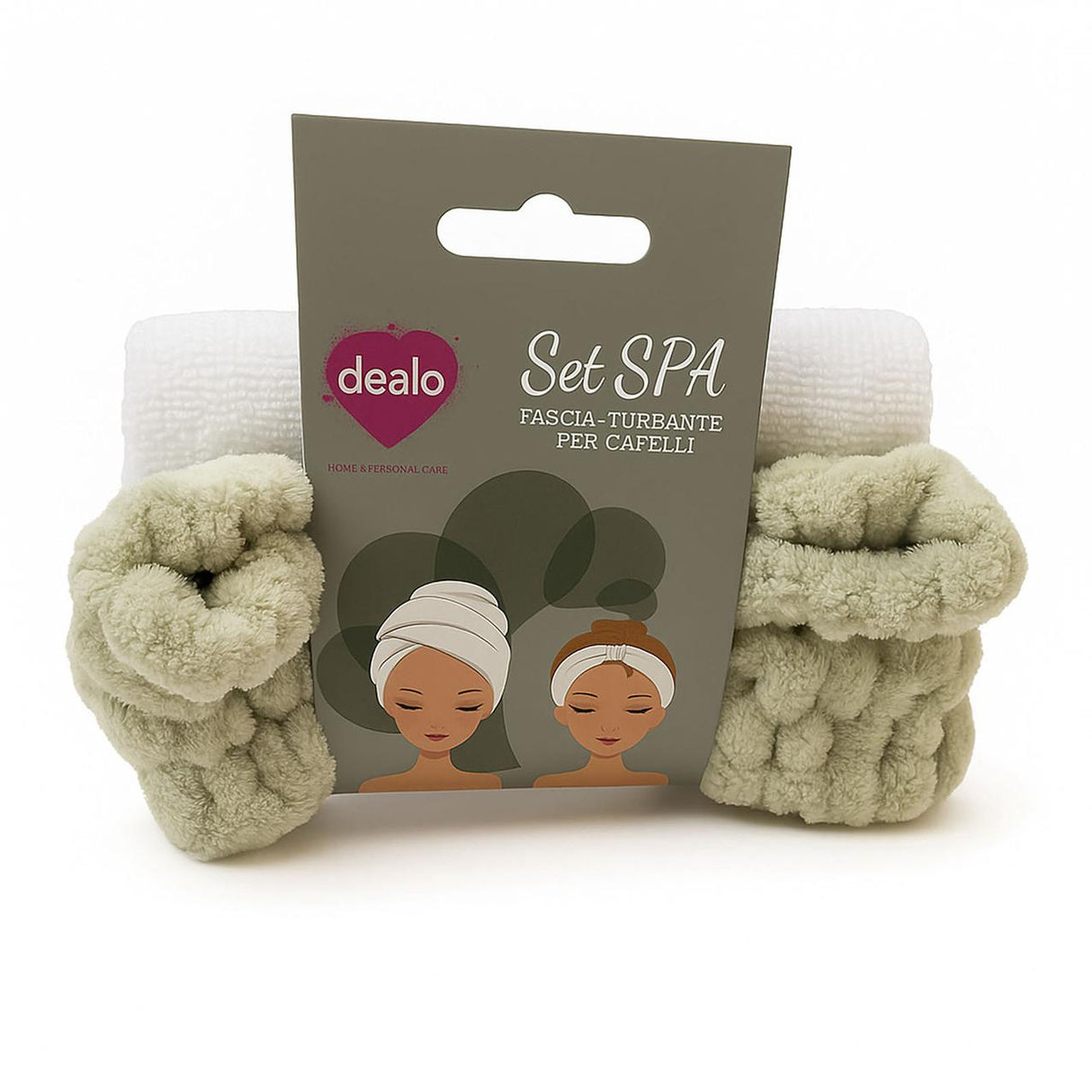Dealo Set Spa Fascia e Turbante per Capelli