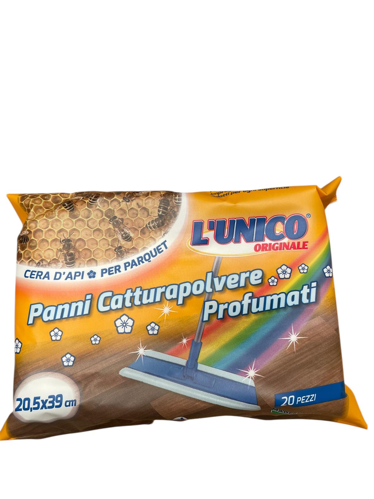 L'unico Panno profumato catturapolvere  20pz Cera D'api per parquet&nbsp;