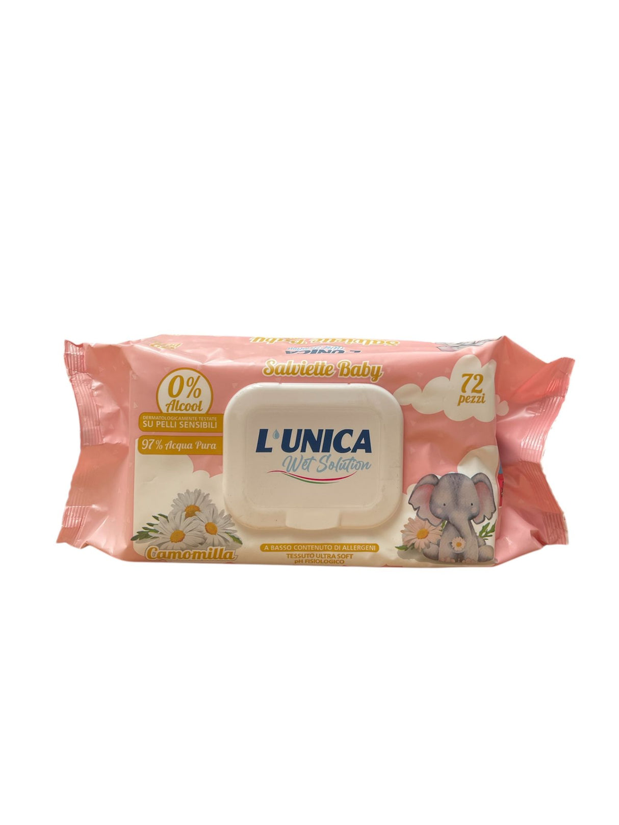 L'Unica salviette baby 72pz Camomilla