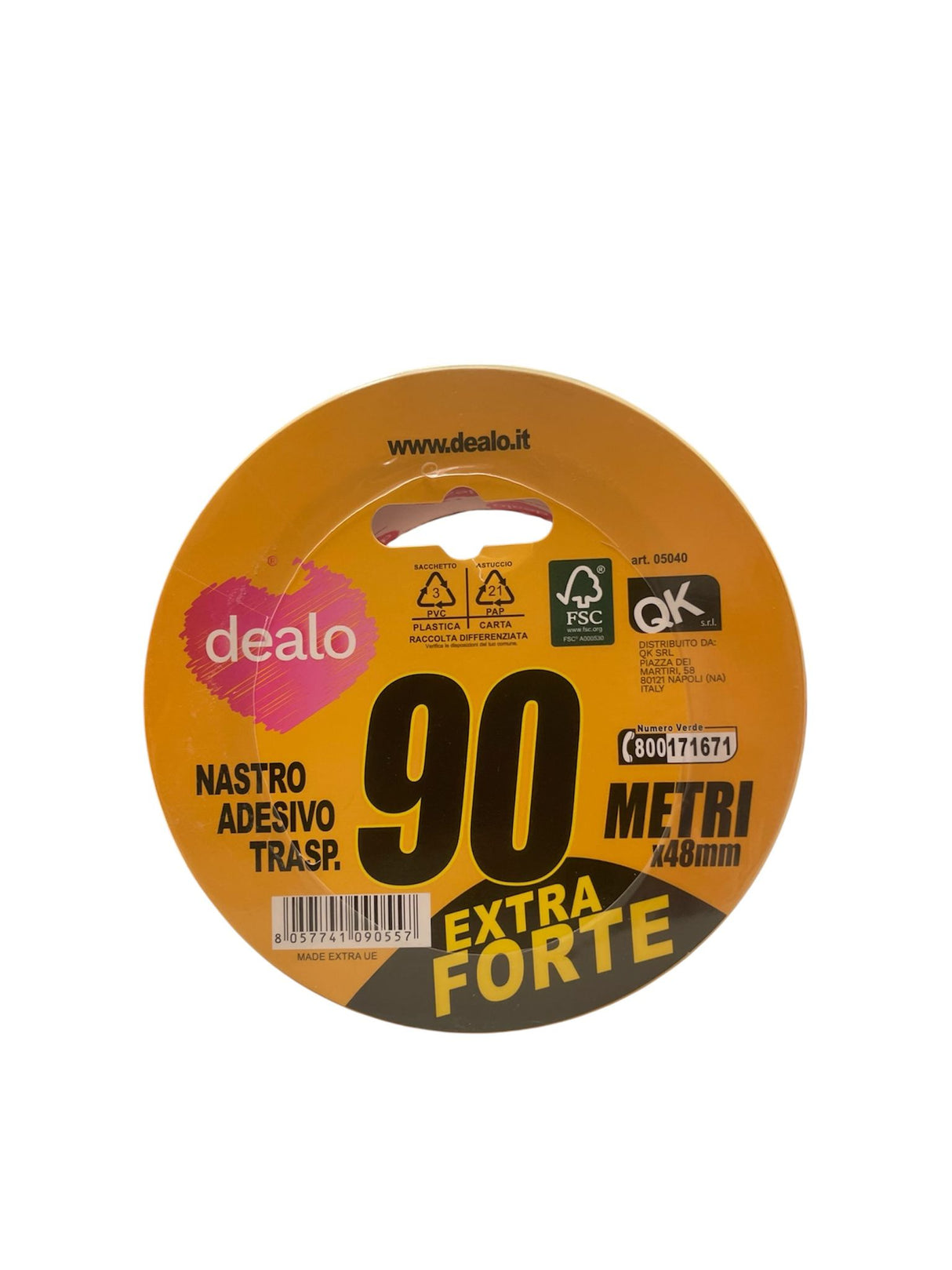 Nastro Adesivo da Imballaggio Trasparente 90mt x 48mm