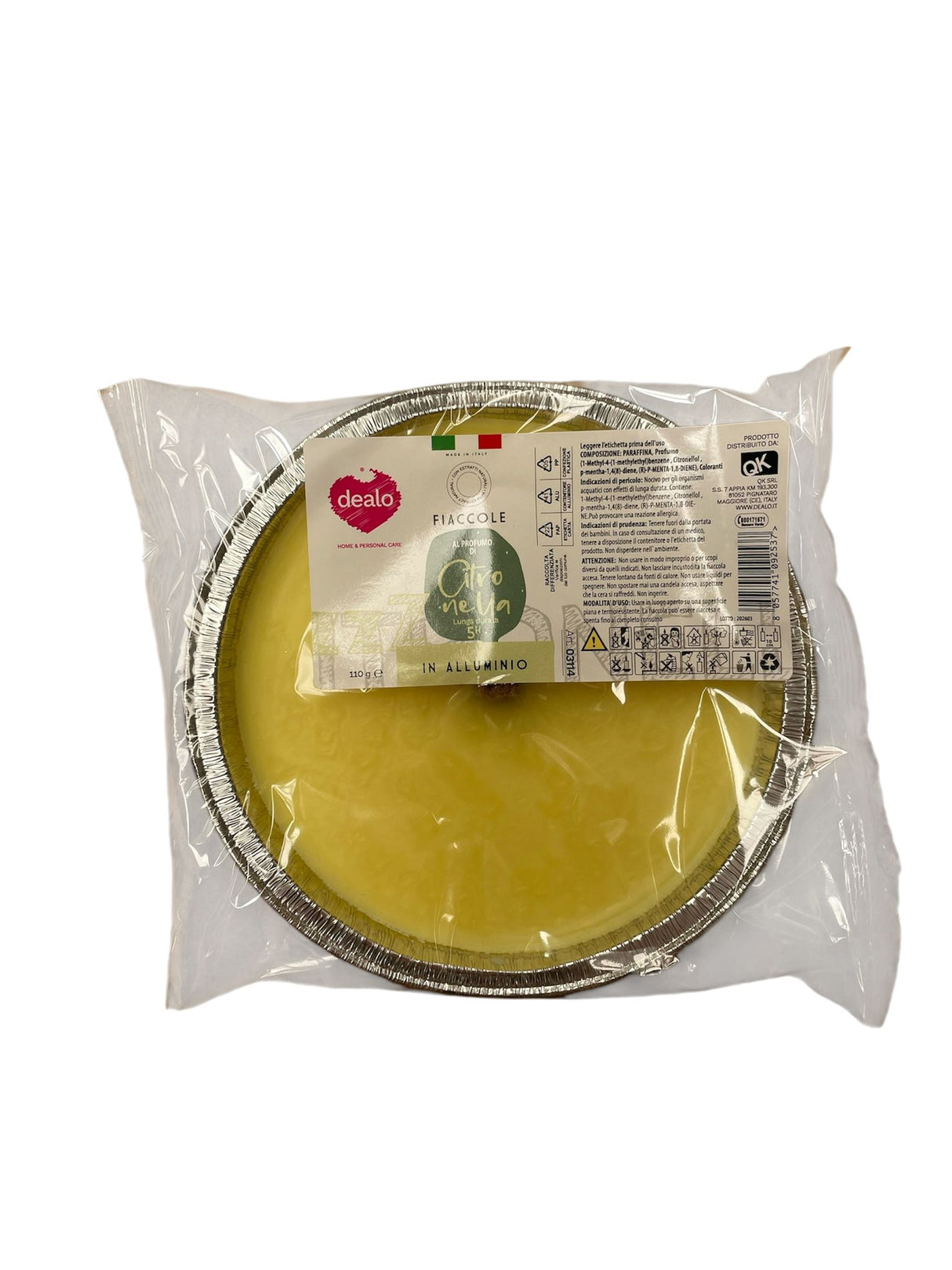 Dealo fiaccola alla citronella 14cm in alluminio