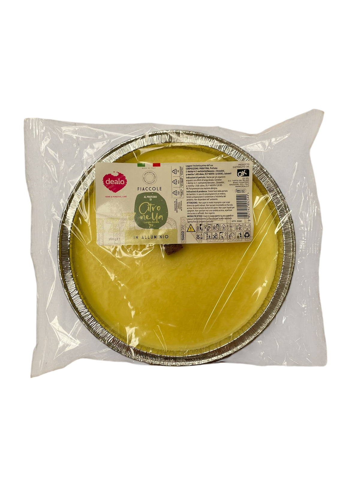 Dealo fiaccola alla citronella 16,5 cm in alluminio