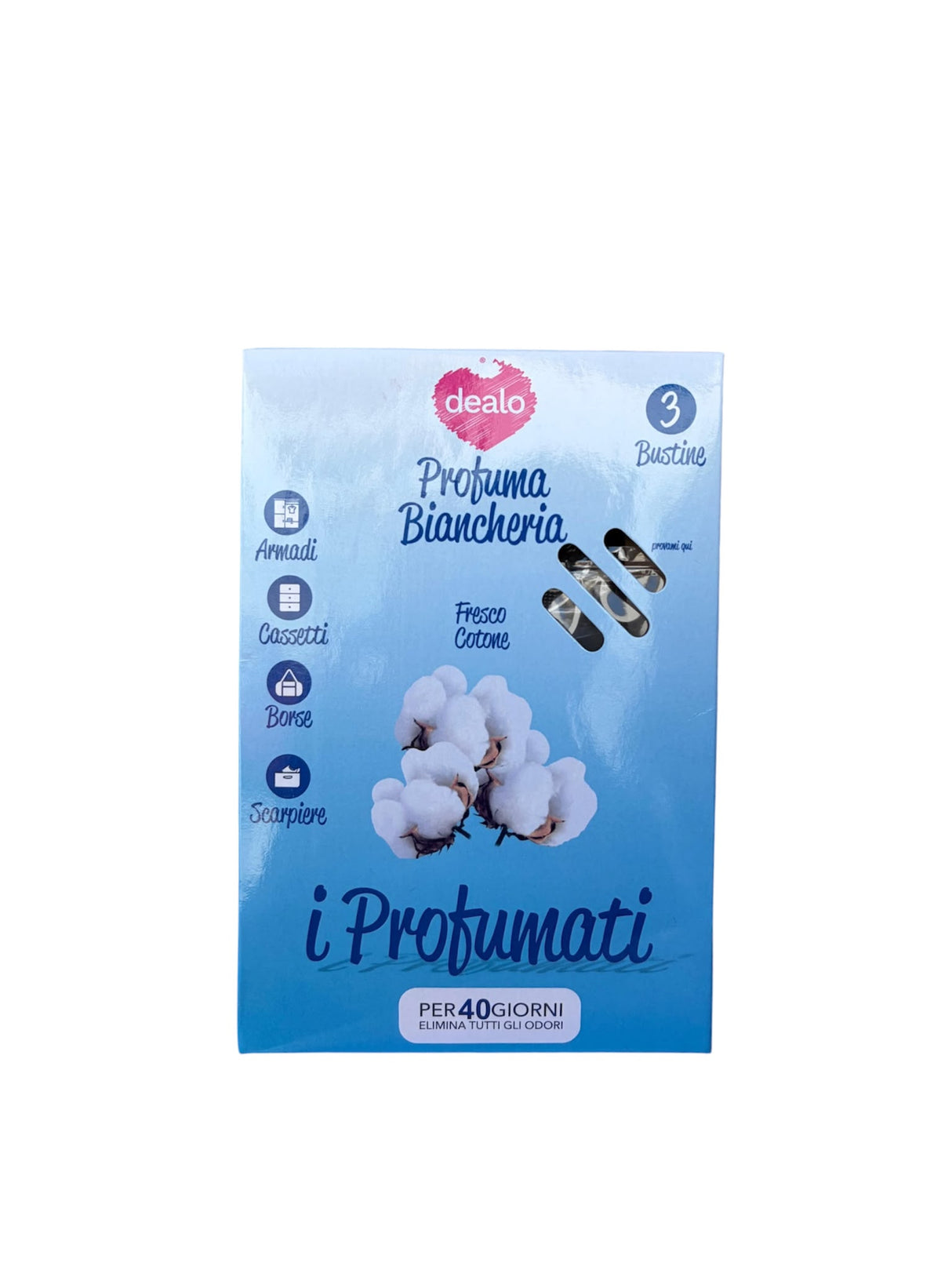 Dealo profuma biancheria x3 bustine Talco