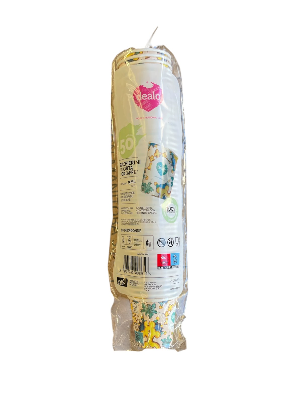 Dealo Bicchieri Caffe' In Carta 50pz Maiolica