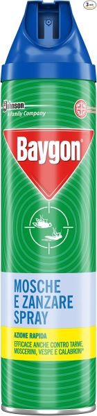 Baygon Insetticida Spray 400ml Mosche & Zanzare Italy