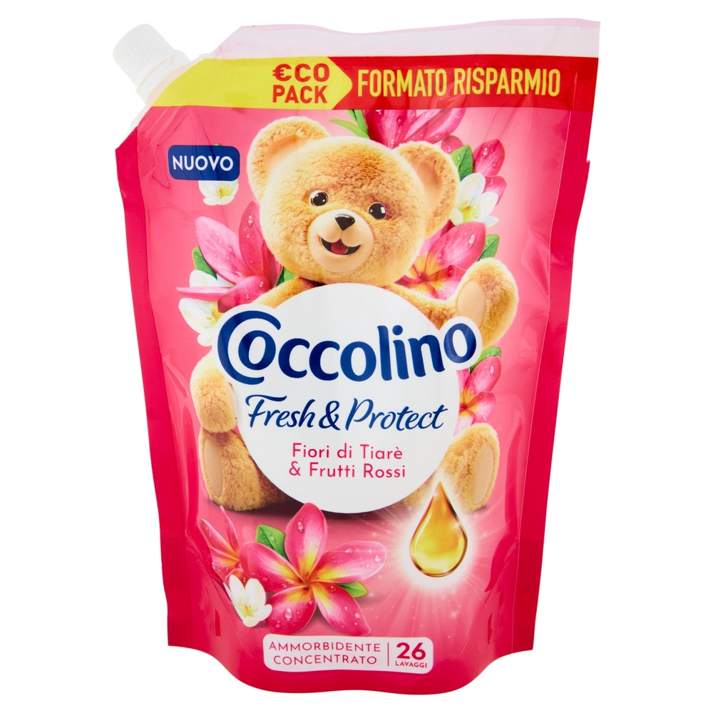 Coccolino Ammorbidente Concentrato Ricarica Busta Tiarè & Frutti Rossi 600ml
