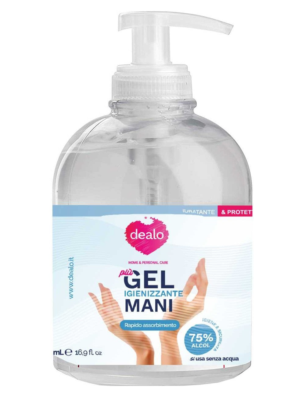 Dealo Gel Igienizzante Mani 500ml Con Dispenser