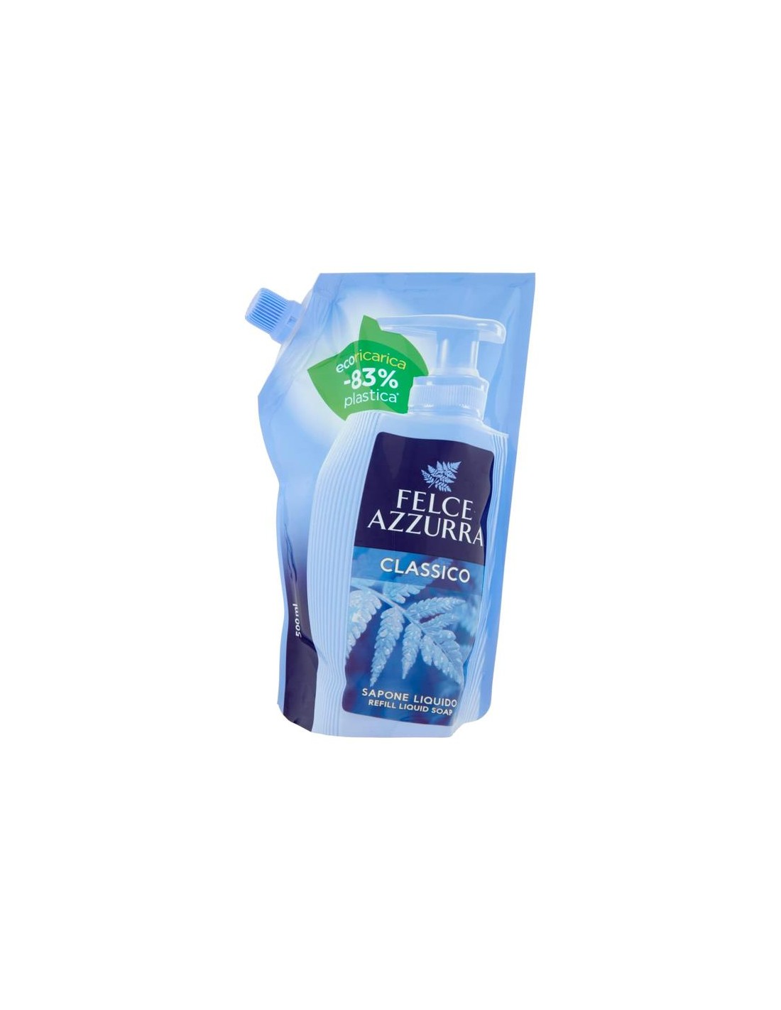 Felce Azzurra Sapone Liquido Ricarica Busta 500ml Classico