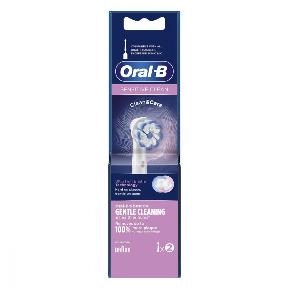 Oral B Ricambi Elettrici x2 Testine Sensitive Rosa