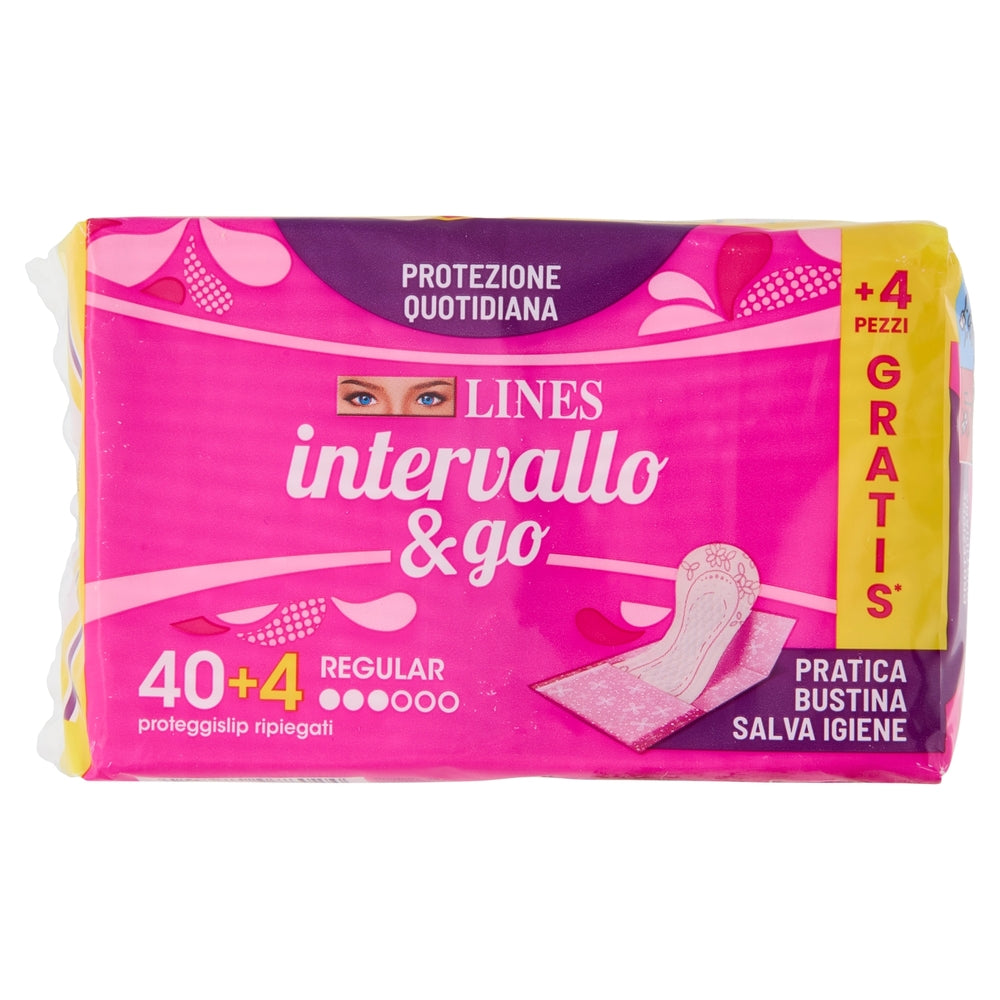 Lines Intervallo Salvaslip x40 +4 Ripiegato