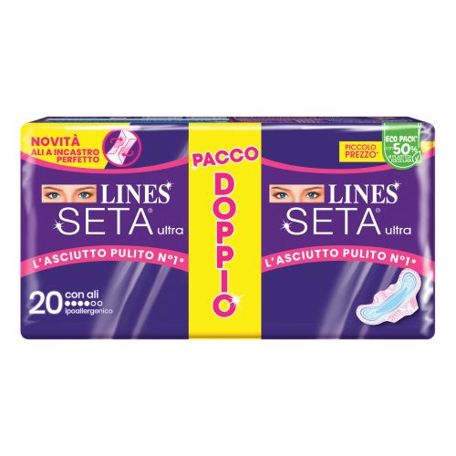 Lines Seta Ultra Pacco Doppio Lungo con Ali Viola Chiaro