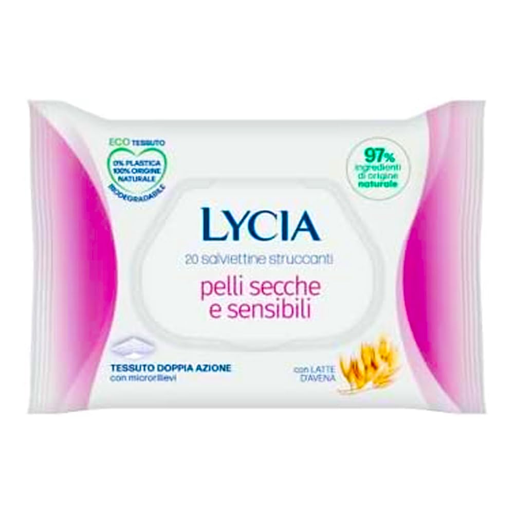 Lycia Salviettine Struccanti x20 Pelli Secche & Sensibili