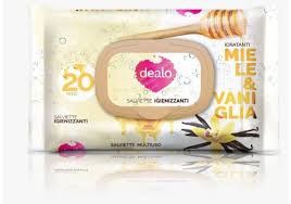 Dealo Salviettine Igienizzanti Baby Miele & Vaniglia x 20 con Tappo