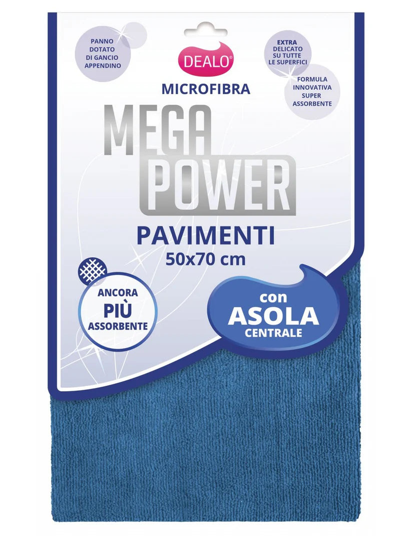 Dealo Mega Power Panno Microfibra Pavimenti con Asola 50x70