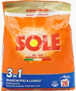 Sole Polvere Lavatrice Bianco Splendente Ricarica 26 misurini