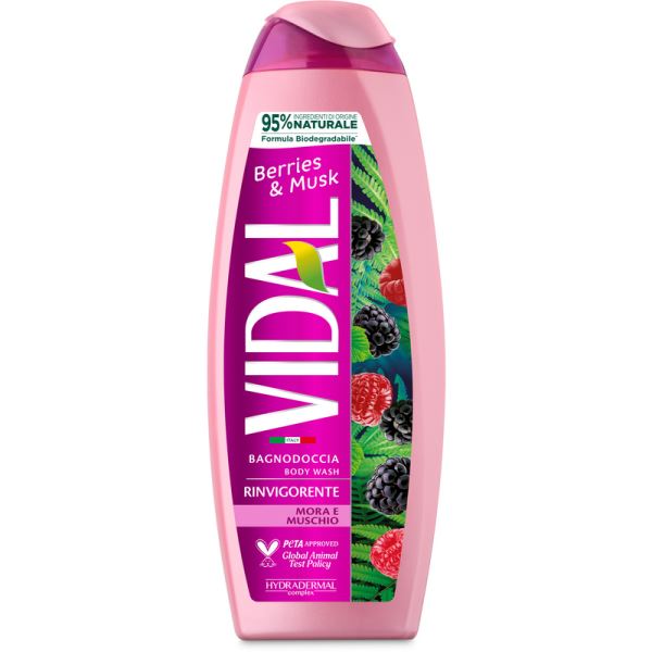 Vidal Bagnoschiuma 500ml Mora & Muschio