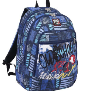 Zaino Scuola Seven Yub Advanced Graffiti Blu